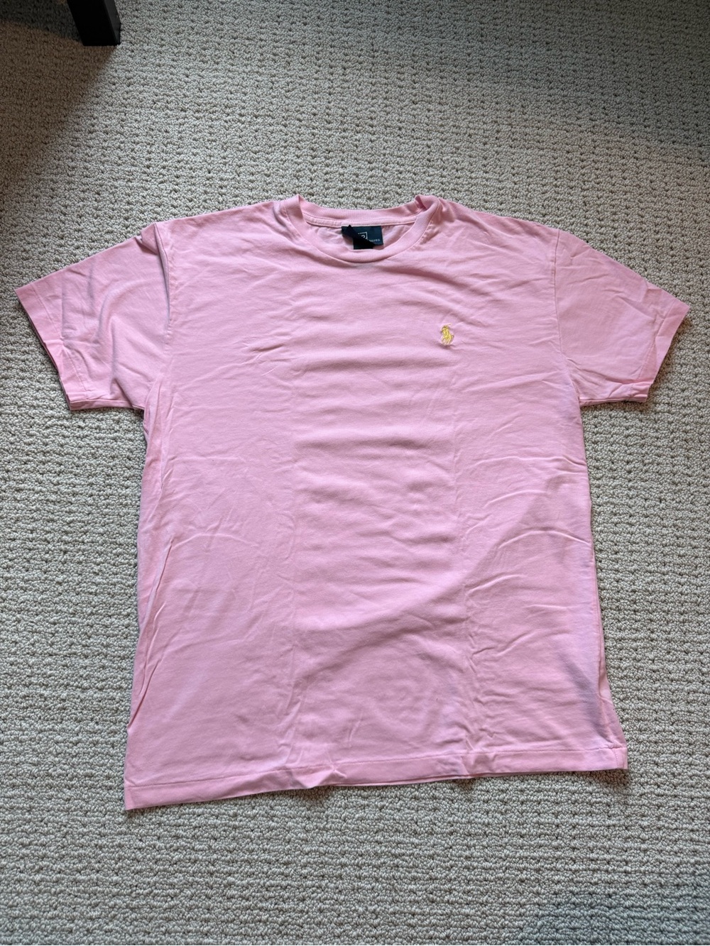 Ralph Lauren Pink Short Sleeve Crew Tee with Gold Pony